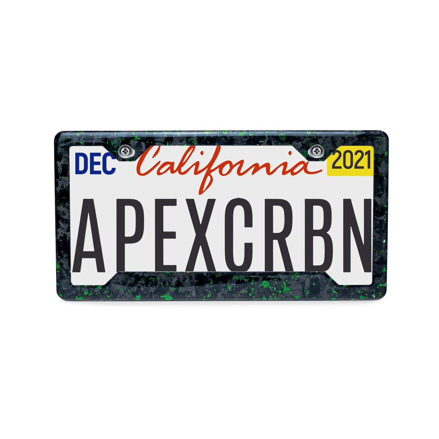 Green Fragment | Forged Carbon Fiber License Plate Frame