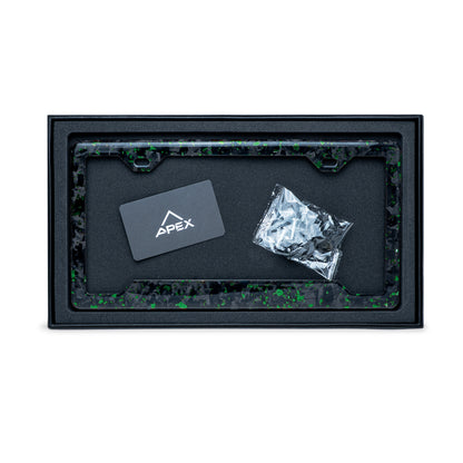 Green Fragment | Forged Carbon Fiber License Plate Frame