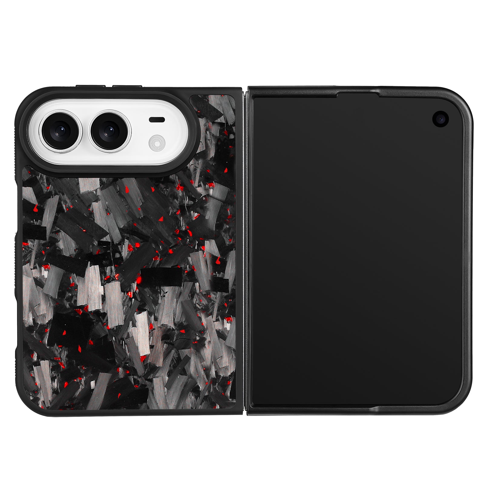 Red Large Fragment Series | Forged Carbon Fiber | iPhone Case | IMPACT SERIES