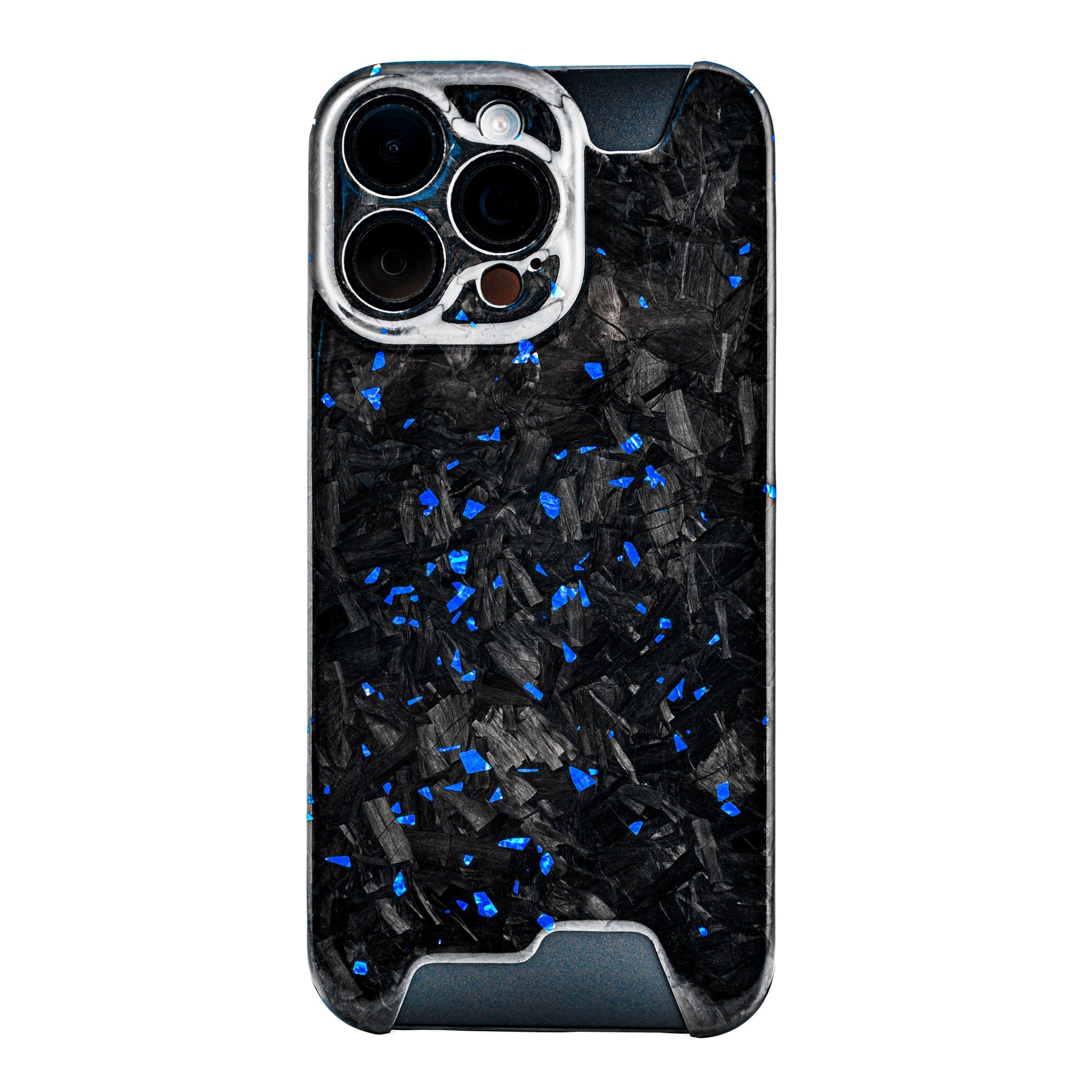 Blue Fragment Forged Carbon Fiber iPhone Case SQUELETON