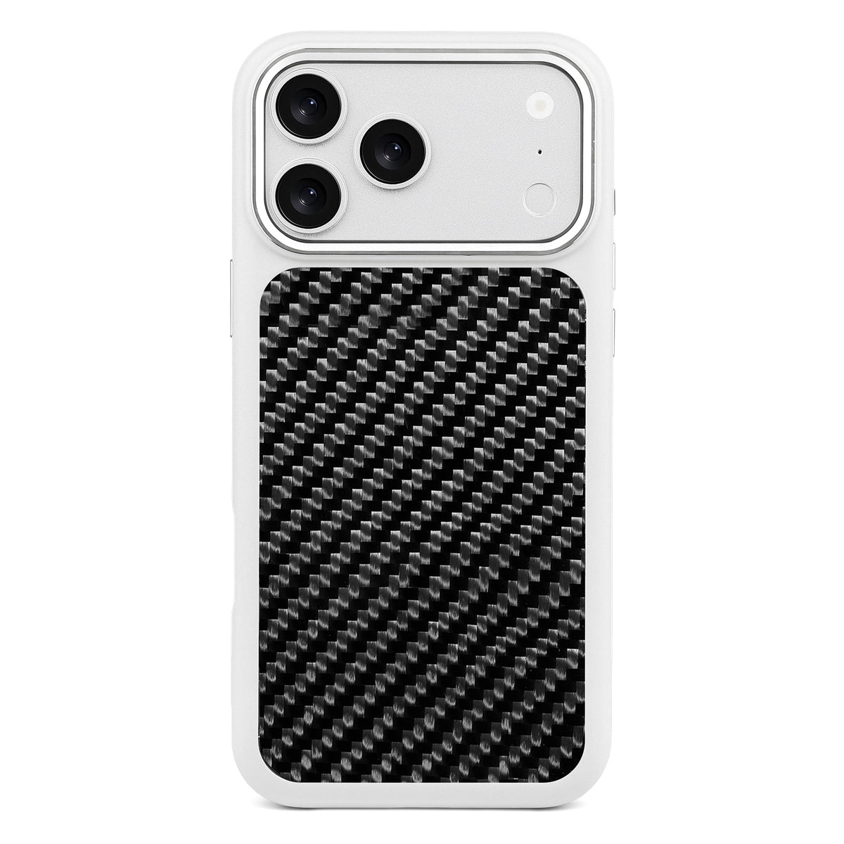 White X Carbon Fiber Lace | iPhone Case | HYBRID SERIES