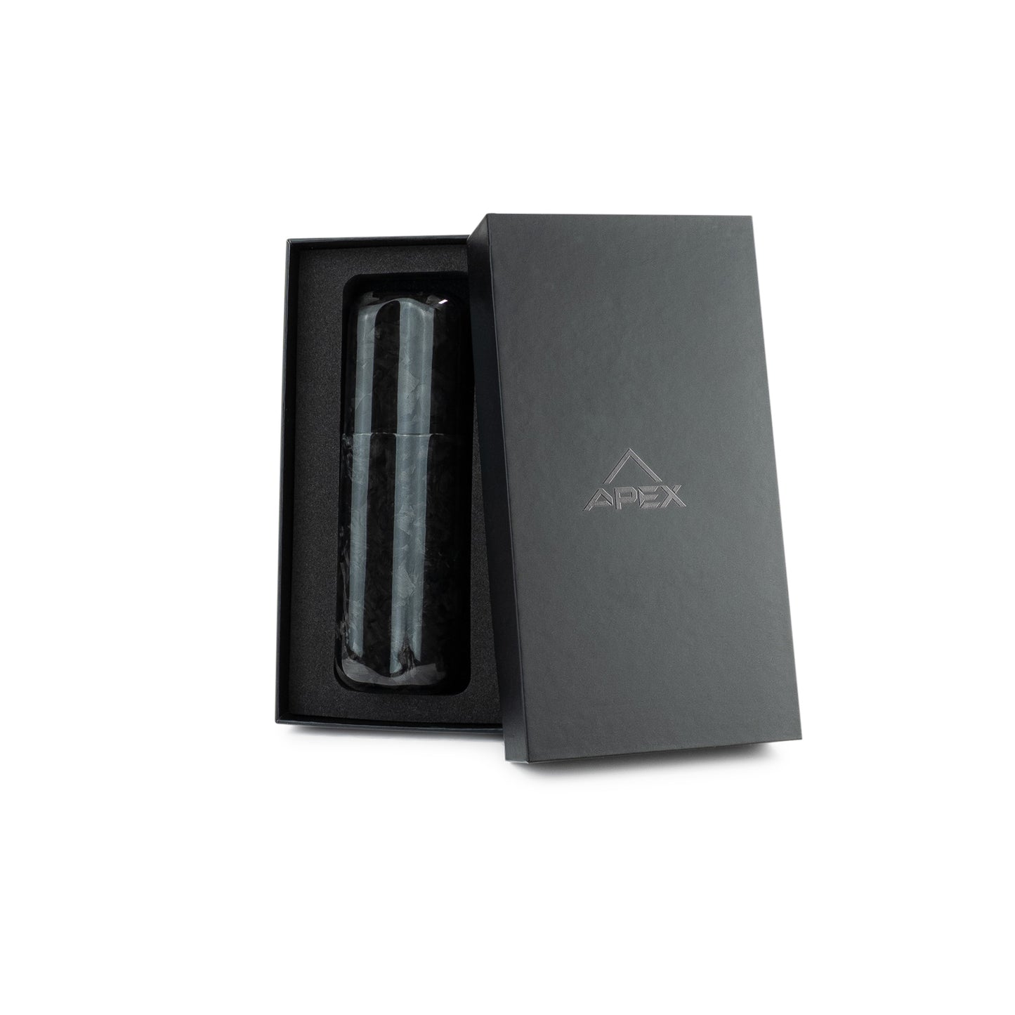 Black Fragment | Real Forged Carbon Fiber | 2 Tube Cigar Case