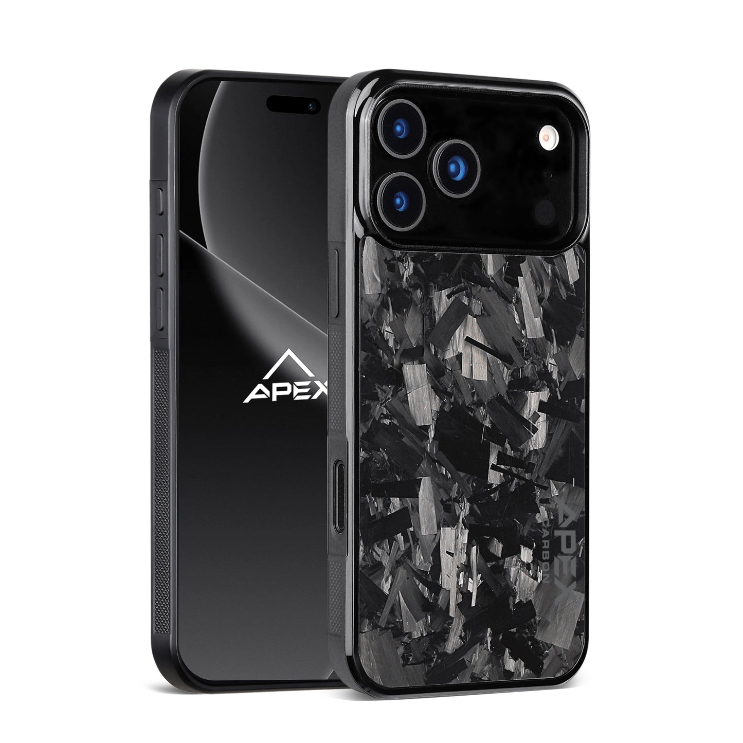 Black Large Fragment Series | Forged Carbon Fiber | iPhone Case | IMPACT SERIES