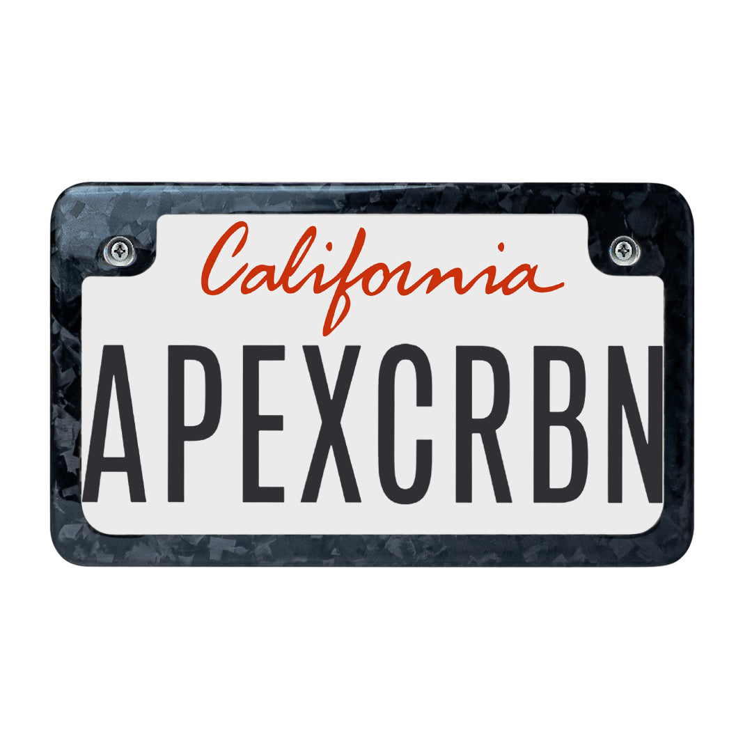 Black Fragment | Carbon Fiber Motorcycle License Plate Frame