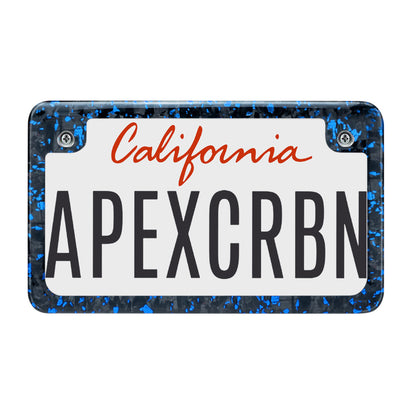 Blue Fragment | Carbon Fiber Motorcycle License Plate Frame