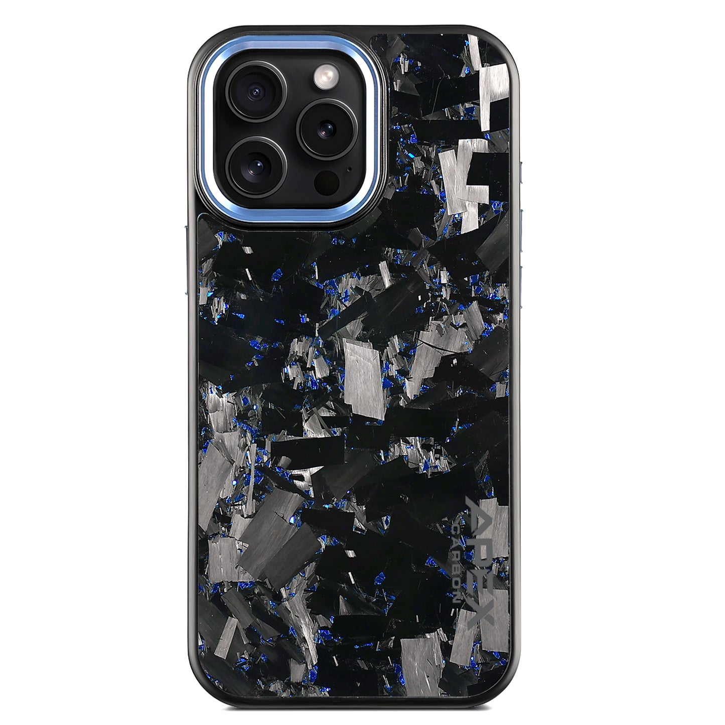 Blue Large Fragment  | Forged Carbon Fiber | iPhone Case | IMPACT SERIES 2.0