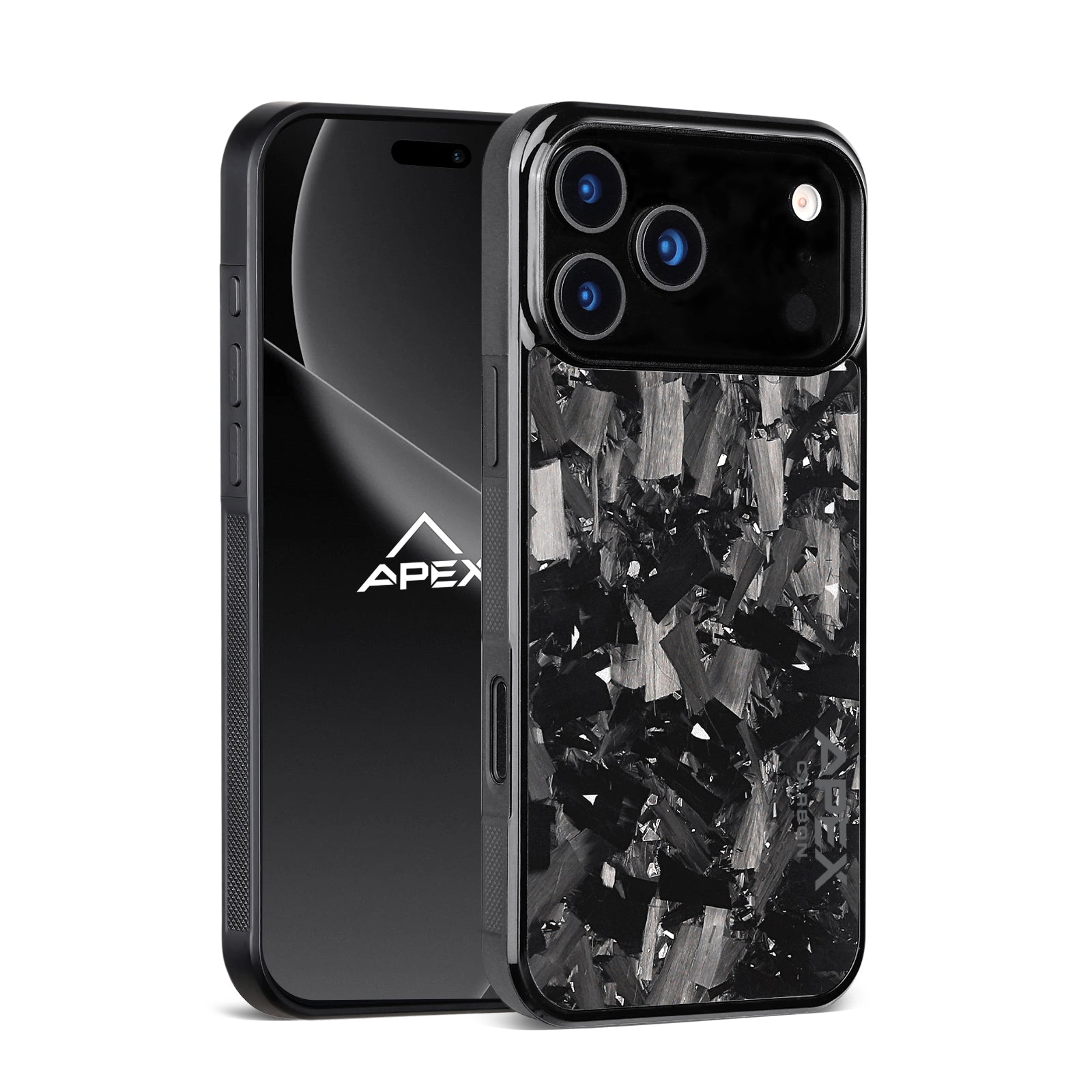 Silver Large Fragment Series | Forged Carbon Fiber | iPhone Case | IMPACT SERIES