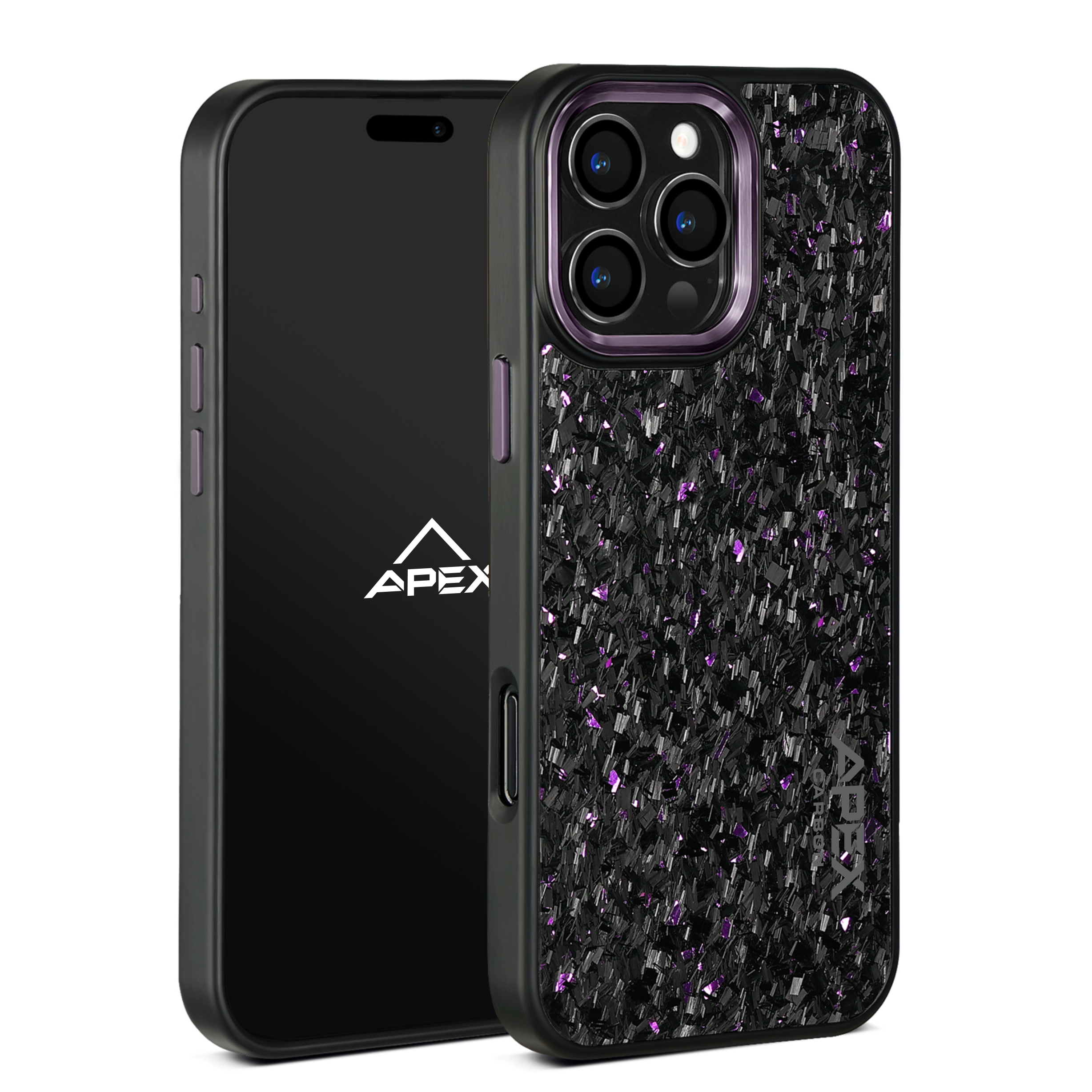 Purple Fragment  | Forged Carbon Fiber | iPhone Case | IMPACT SERIES 2.0