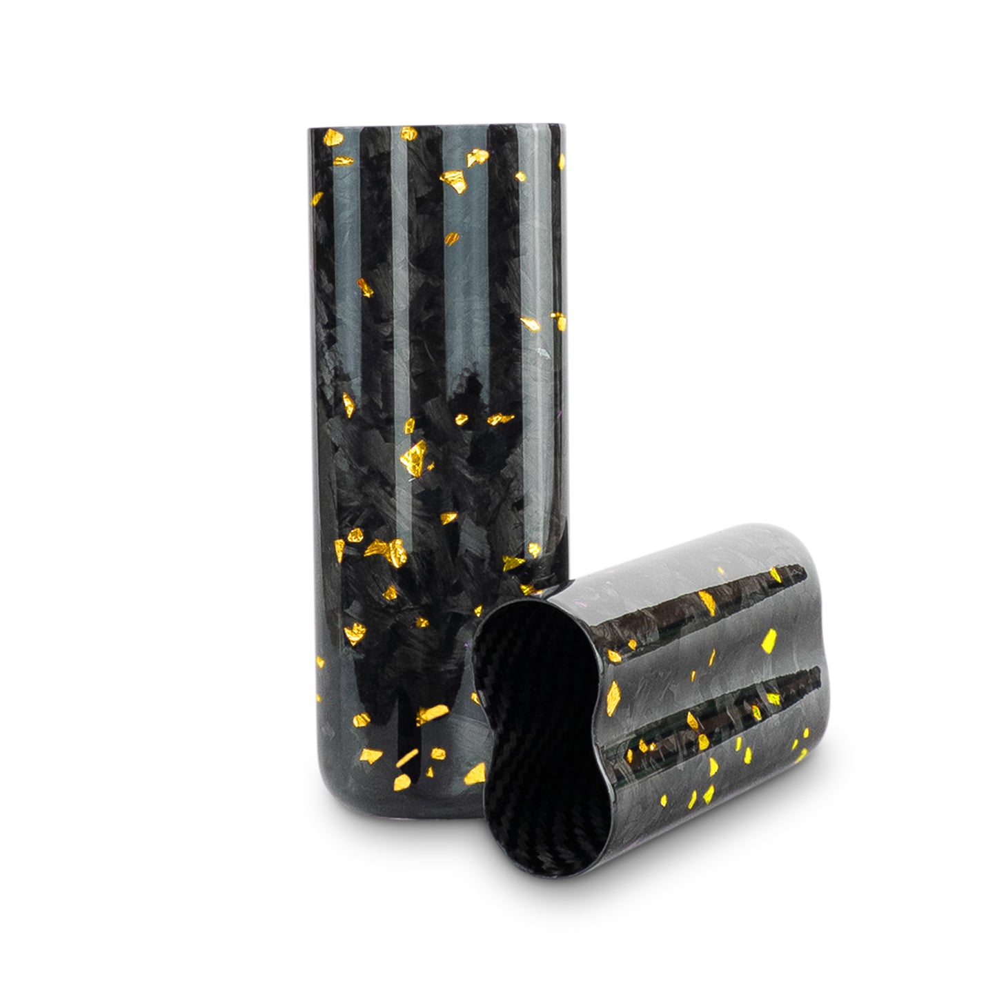Gold Fragment | Real Forged Carbon Fiber | 2 Tube Cigar Case