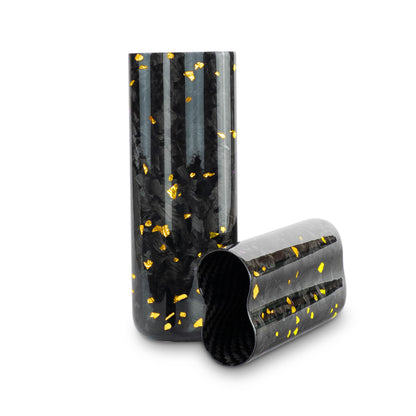 Gold Fragment | Real Forged Carbon Fiber | 2 Tube Cigar Case