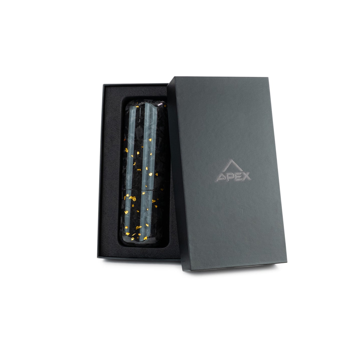 Gold Fragment | Real Forged Carbon Fiber | 2 Tube Cigar Case