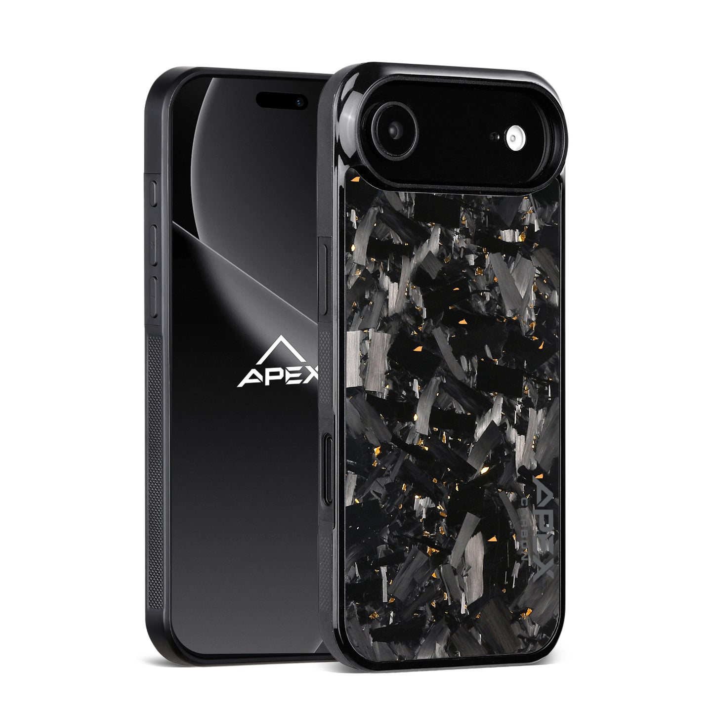 Gold Large Fragment Series | Forged Carbon Fiber | iPhone Case | IMPACT SERIES