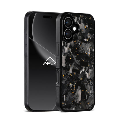 Gold Large Fragment Series | Forged Carbon Fiber | iPhone Case | IMPACT SERIES