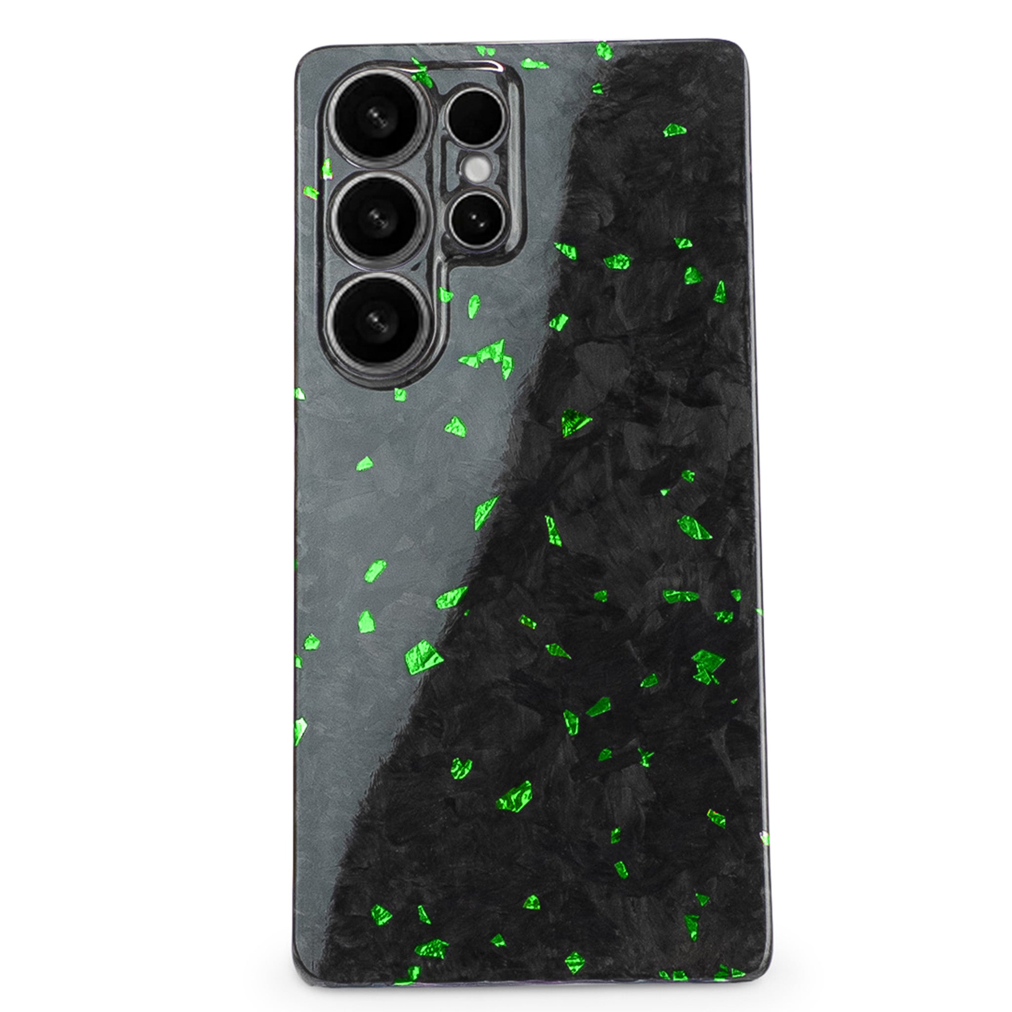 Green Fragment | Forged Carbon Fiber | Samsung Case | SQUELETON SERIES
