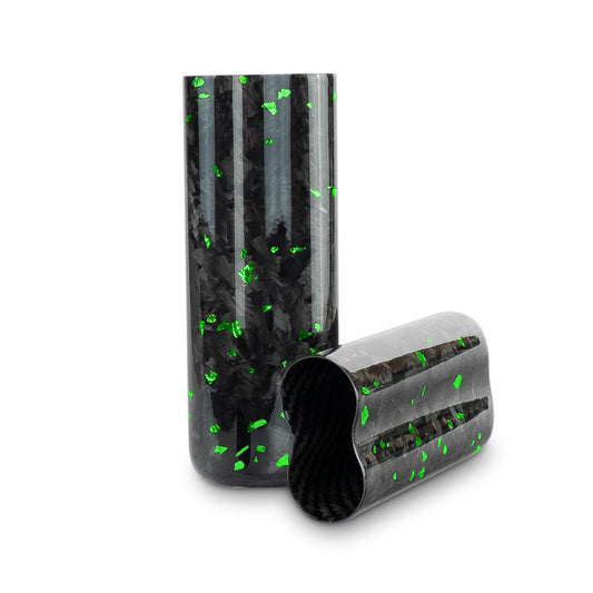 Green Fragment | Real Forged Carbon Fiber | 2 Tube Cigar Case