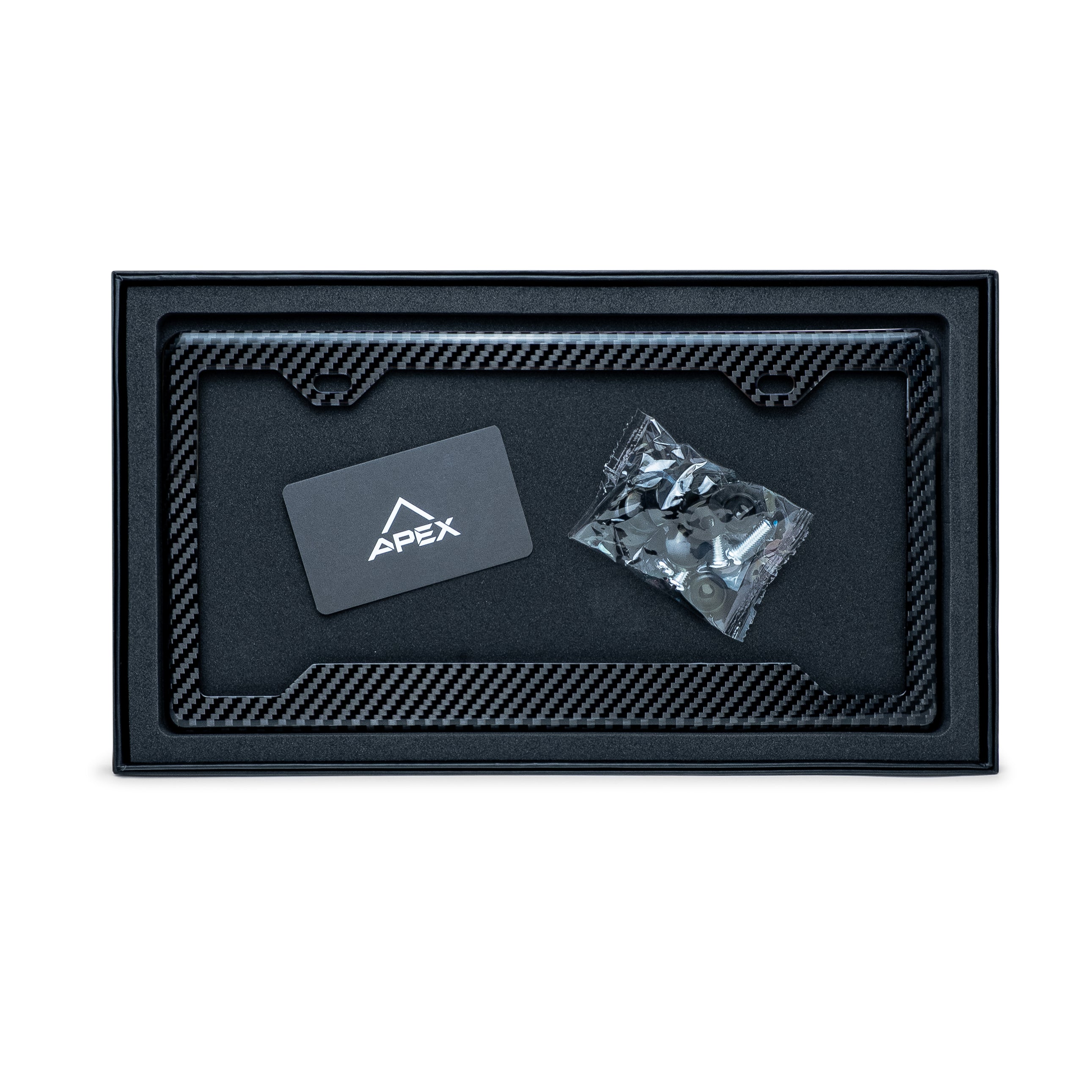 Black Lace | Carbon Fiber Car License Plate Frame