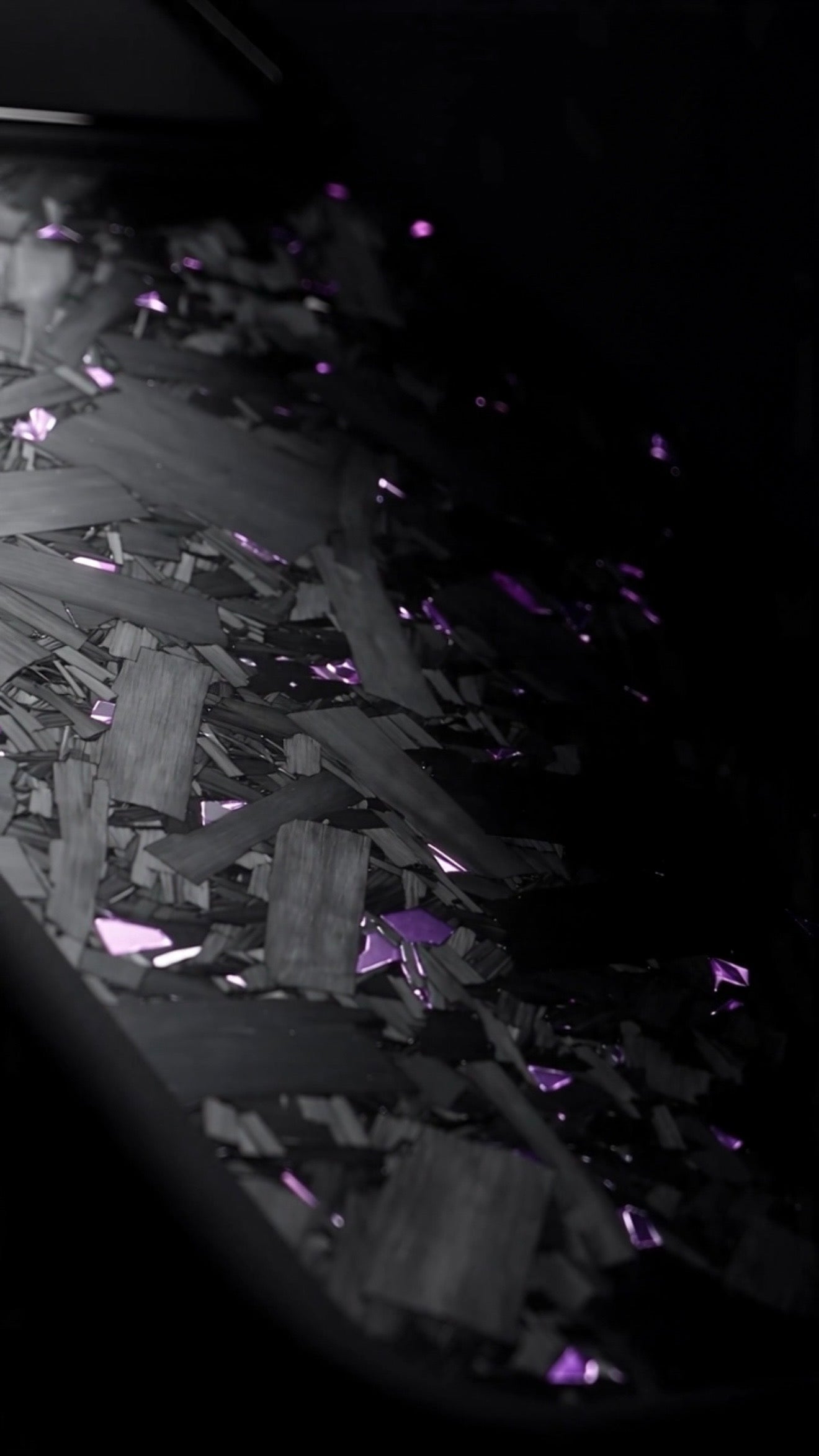 Black X Purple Large Fragment | Forged Carbon Fiber | iPhone Case | HYBRID SERIES