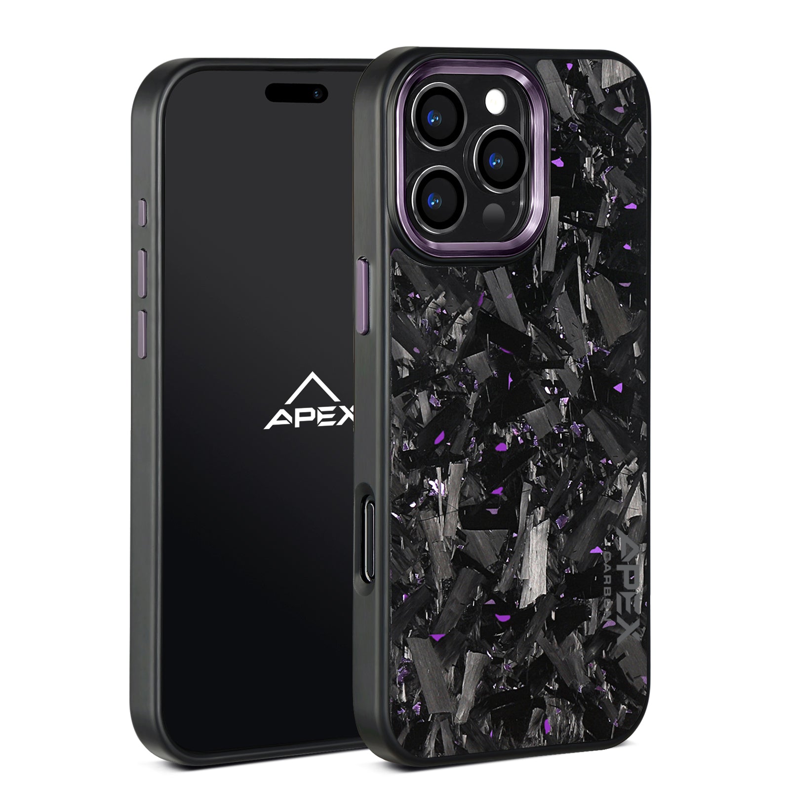 Purple Large Fragment  | Forged Carbon Fiber | iPhone Case | IMPACT SERIES 2.0