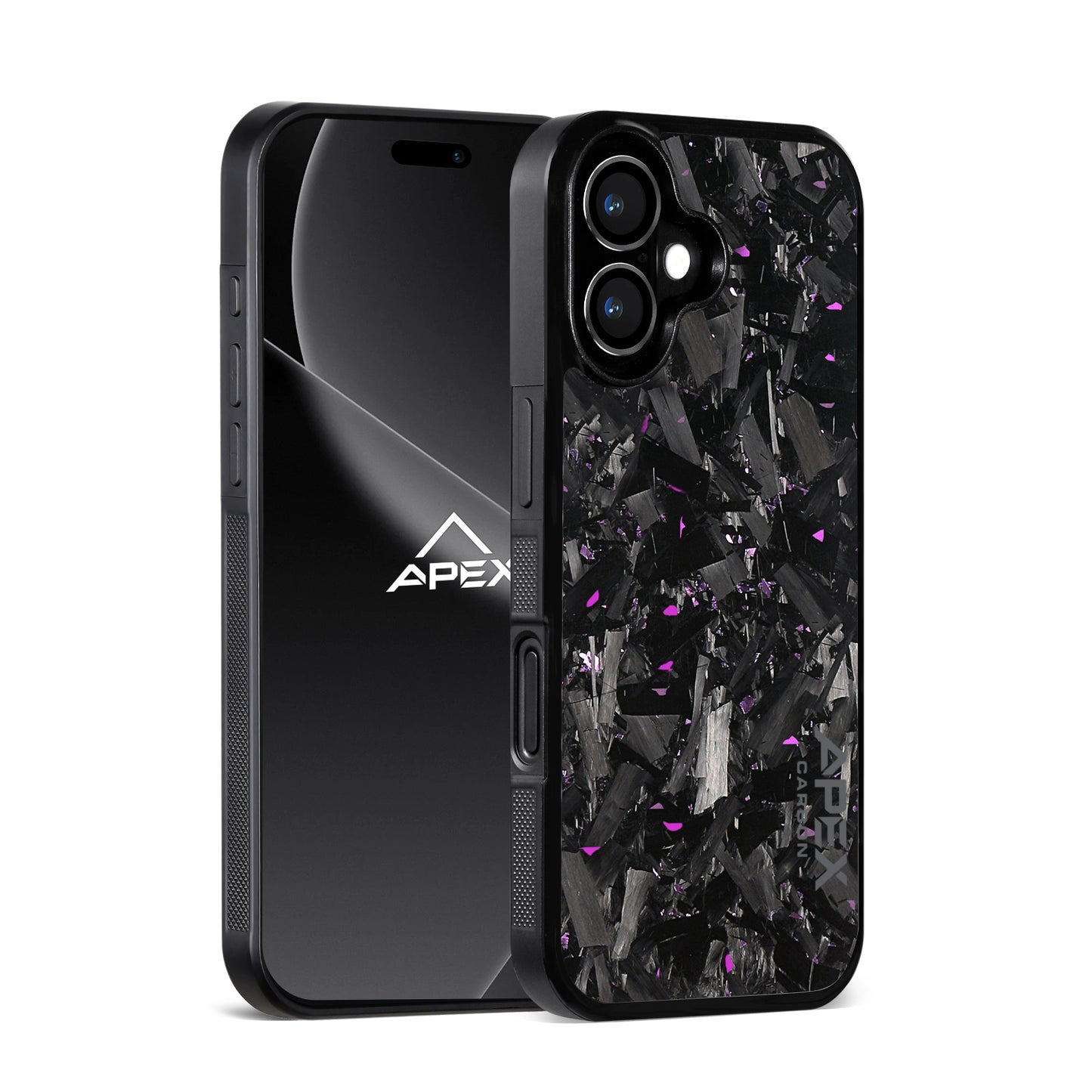 Purple Large Fragment Series | Forged Carbon Fiber | iPhone Case | IMPACT SERIES