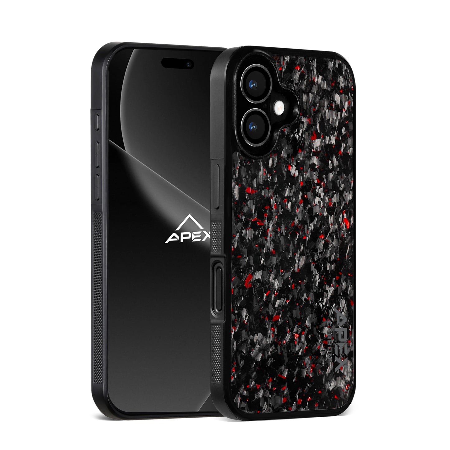 Red Fragment  | Forged Carbon Fiber | iPhone Case | IMPACT SERIES