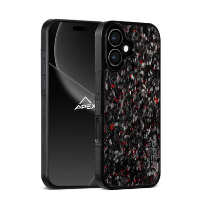 Red Fragment  | Forged Carbon Fiber | iPhone Case | IMPACT SERIES