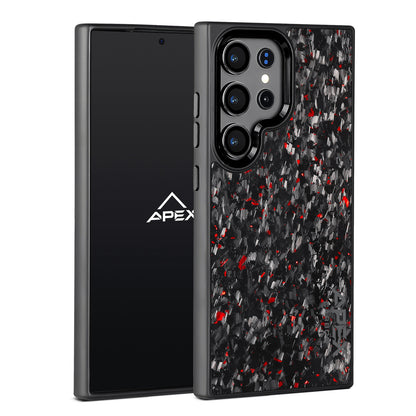 Red Fragment  | Forged Carbon Fiber | Samsung Case | IMPACT SERIES 2.0
