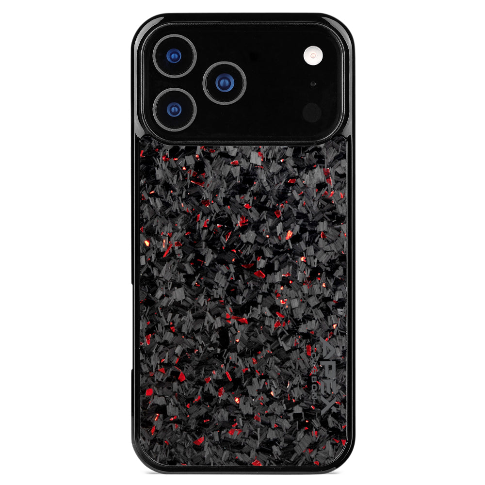 Red Fragment  | Forged Carbon Fiber | iPhone Case | IMPACT SERIES
