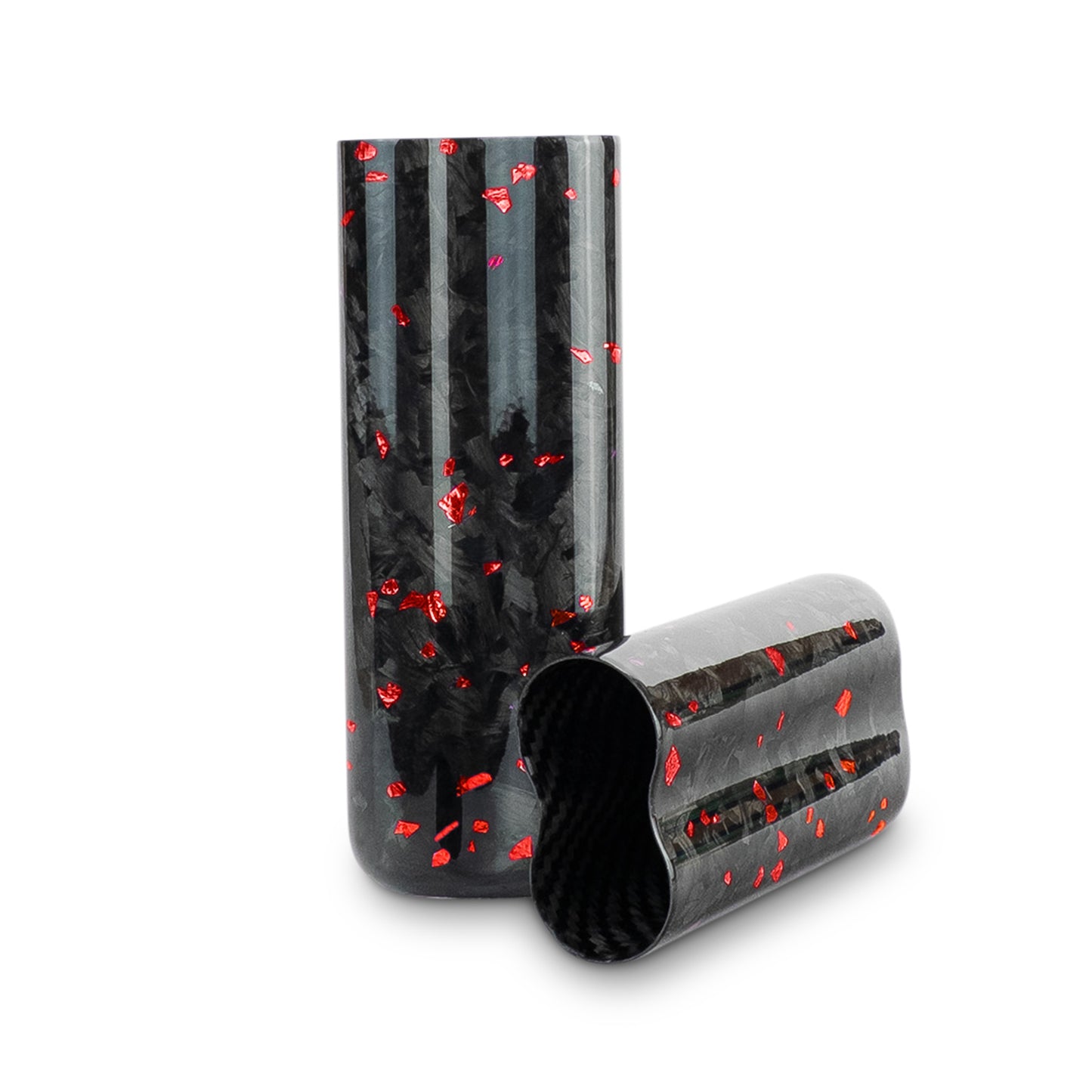 Red Fragment | Real Forged Carbon Fiber | 2 Tube Cigar Case