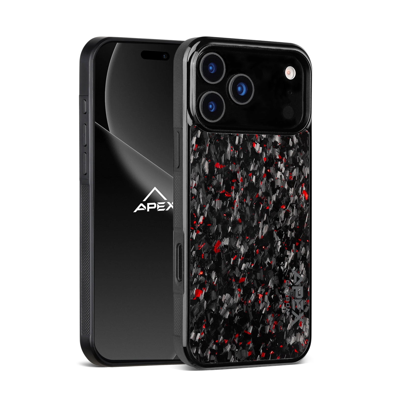 Red Fragment  | Forged Carbon Fiber | iPhone Case | IMPACT SERIES
