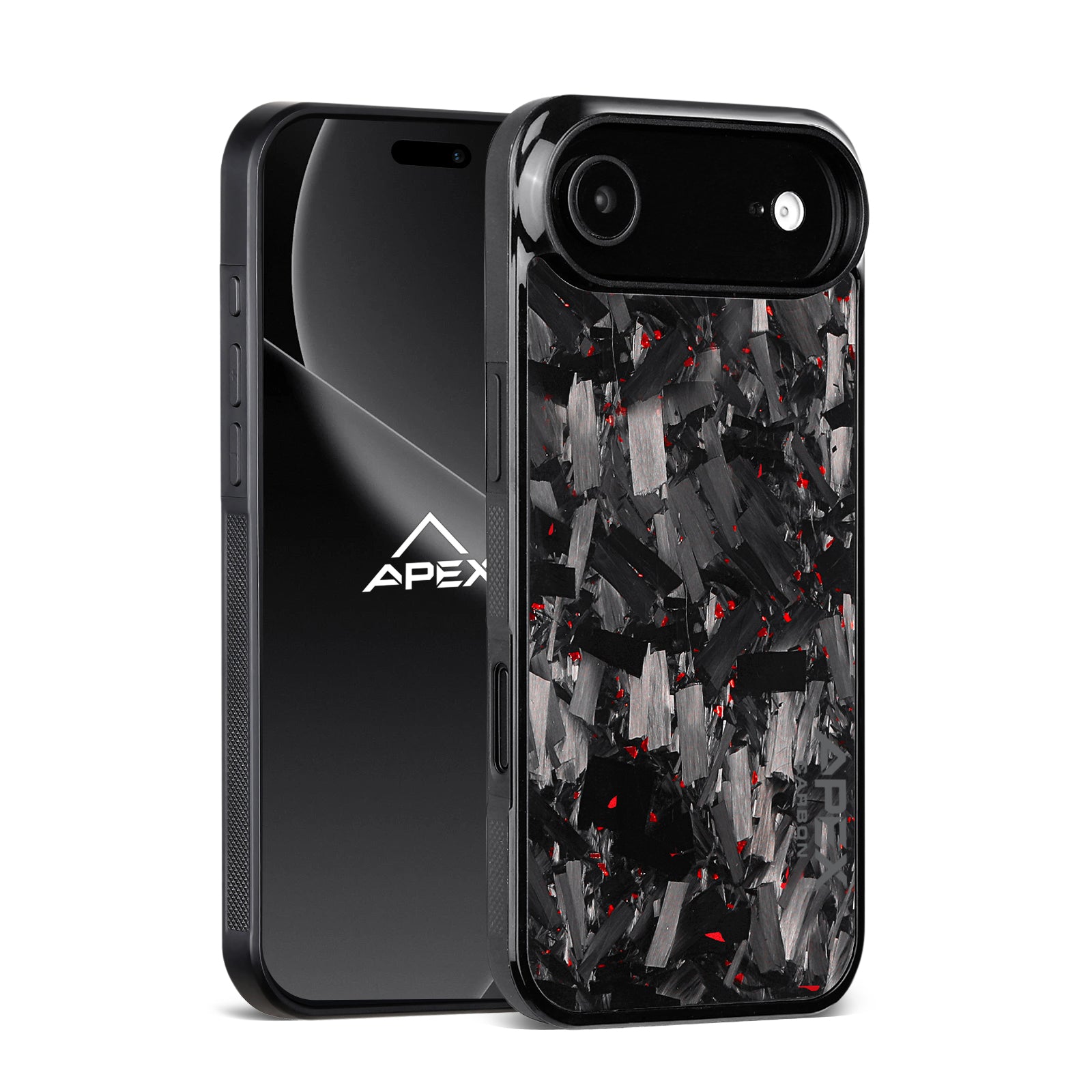 Red Large Fragment Series | Forged Carbon Fiber | iPhone Case | IMPACT SERIES