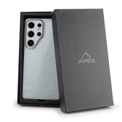 White Normal Carbon | Samsung Case | SQUELETON SERIES