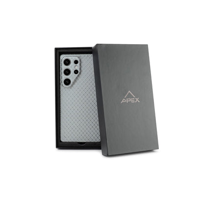 White Hexa Carbon | Samsung Case | SQUELETON SERIES